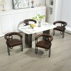 Sapphtopaz Dining Chair Upholstered Barrel Chairs with Half-Round Back and Metal Legs Arm Chairs Set of 2 for Dining Room, Kitchen - 3 of 4