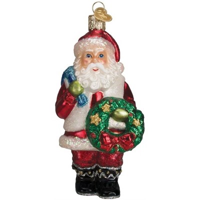 Old World Christmas Blown Glass Ornament for Christmas Tree, Santa with ...