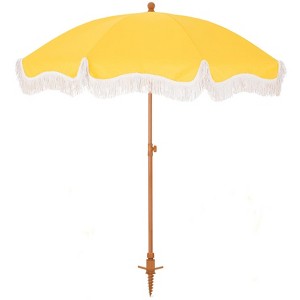 Captiva Designs 7ft Portable Patio Umbrella with Fringe - Stylish Outdoor Shade with UPF 50+ Protection (No Base) - 1 of 4