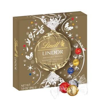 Lindt Lindor Holiday Assorted Chocolate Truffles - 3.0oz