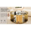 Ridstar Modern Round Coffee Tables with Tempered Glass Countertop For Living Room-Black - 3 of 4