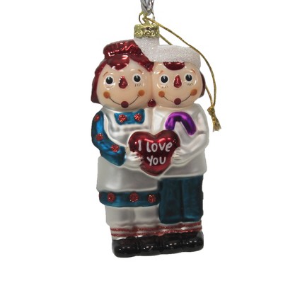 Holiday Ornament 4.5" Retro Doll Raggedy  Ann Andy Christmas  -  Tree Ornaments