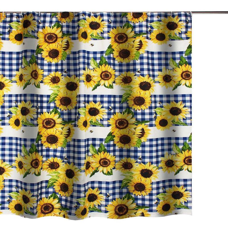 Barefoot Bungalow Sunflower Bath Shower Curtain - Gold 72x72, 1 of 5