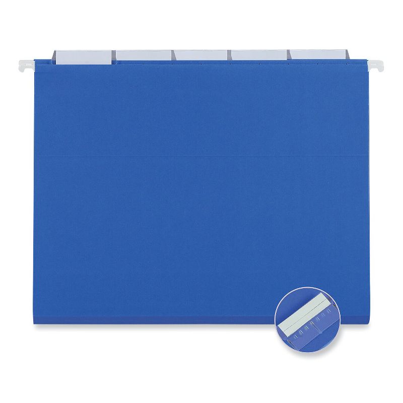 UNIVERSAL Hanging File Folders 1/5 Tab 11 Point Stock Letter Blue 25/Box 14116, 4 of 5