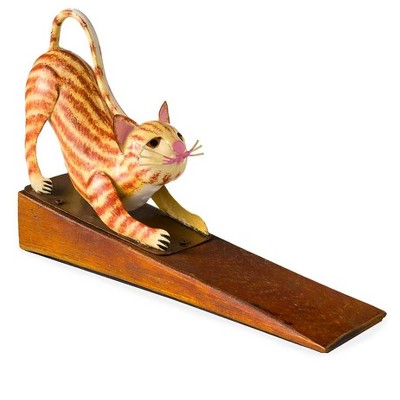 Wind & Weather Handcrafted Metal Cat Door Stopper