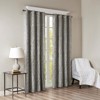 DSVIMOY Curtain Panels, Knitted Jacquard Damask Total Blackout Grommet Top Curtain Panel for Living Room, Bedroom, Charcoal, 84"*50"*0.13" - 4 of 4