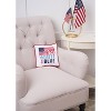 C&F Home 10" x 10" Patriotic "Red White & Blue" USA Flag Small/Petite Accent Throw Pillow - 4 of 4