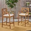 TOAOTBNBOB Wood Counter Height Barstools, Modern Stools with Cross-back Design, Kitchen Island Bar Chairs with Soft Cushions - 4 of 4