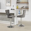 CAVINAS Set of 2 Swivel Velvet Bar Stools, Adjustable Height Counter Stools (27-35 Inch) with Tufted Back for Kitchen Island & Home Pub - 3 of 4
