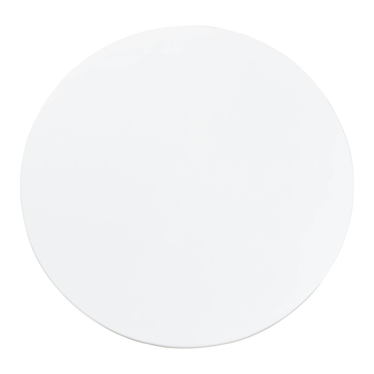 bali & pari Parvana Round Coffee Table with Fluted Pedestal Base White
