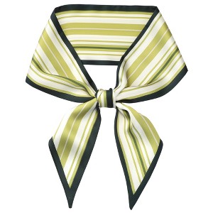 INSPIRE CHIC Women's Stripes Contrast Color Skinny Long Satin Silky Neck Scarves 1Pc - 1 of 4
