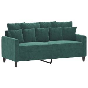 vidaXL 2-seater Sofa Dark Green Velvet (100% polyester) 2-Seater Durable - 1 of 4