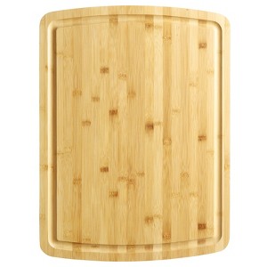 COZONY Large Bamboo Cutting Board, 0.8" Thick Reversible Butcher Block with Juice Groove, Over-the-Sink Chopping & Charcuterie Cheese Board - 1 of 4