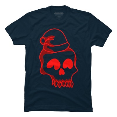 Men's Design By Humans Christmas love skull By Genthebunny T-Shirt