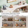 Lirago Modern White and Gold Sideboard Buffet-Kitchen Storage Cabinet with Metal Legs 59.06"Lx13.78"Wx35.43"H - 4 of 4
