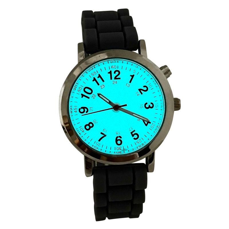 Olivia Pratt Luminous Dial Easy Read Medical Professionals Silicone Band Women Watch, 4 of 5