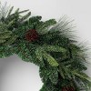 24" Christmas Unlit Icy/Glitter Pinecones Mixed Green Wreath - Wondershop™ - 3 of 3