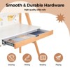 UNISOAR Wooden Kids Study Desk, Height Kids Adjustable Table, Student Writing Desk with Drawer, Magnetic Baffle, Beech Wood White for Kids Office - 3 of 4