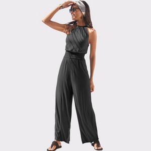 Women's Halter Neck Jumpsuit - LASCANA - 1 of 4