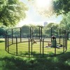 SEVOBAL Pet Doors, Gates and Pens 16-Panel Heavy Duty Galvanized Steel Playpen Outdoor Dog Fence for Secure Containment, Black, 142.28"*142.28"*39.37" - 3 of 4