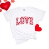 Simply Sage Market Women's Distressed Love Checkered Short Sleeve Garment Dyed Tee - 3 of 4