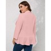 Clearlove Womens Plus Size 3/4 Sleeves Cardigan Lightweight Open Front Draped Ruffles Shawls Wraps Shrugs - 2 of 4