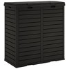 vidaXL Outdoor Garbage Bin Black 30.7"x16.1"x33.9" Polypropylene - 4 of 4