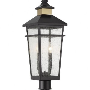 Savoy House Kingsley 2 - Light Post Light in  Matte Black/Warm Brass - 1 of 3