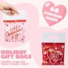Joyfy 48Pcs Valentines Day Gifts Bags, Valentines Themed Plastic Bags Cellophane Candy Treat Goodie Bag for Valentine’s Day Kids Gift Exchange - 4 of 4