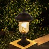 Dolonm Vintage Outdoor Lamp Post Light, Waterproof Garden Patio Lantern with Clear Glass Shade(One Piece & No Bulb) - 2 of 4