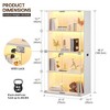 Fredees 66" Lockable Glass Display Cabinet with 3-Color LED Lights and Motion Sensor, 4-Tier Shelves, Ideal for Living Room or Game Room. - 2 of 4