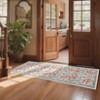 Floral Area Rug for Living Room Bedroom Soft Washable Vintage Rug Non Slip Low Pile Floor Carpet - 2 of 4