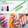 Saviland 6-Pc Gel Liner Brush Set: 7-23mm Crushed Crystal Handle Brushes for Line Art - Premium Nail Design Tools. (B-Multicolor) - 2 of 4