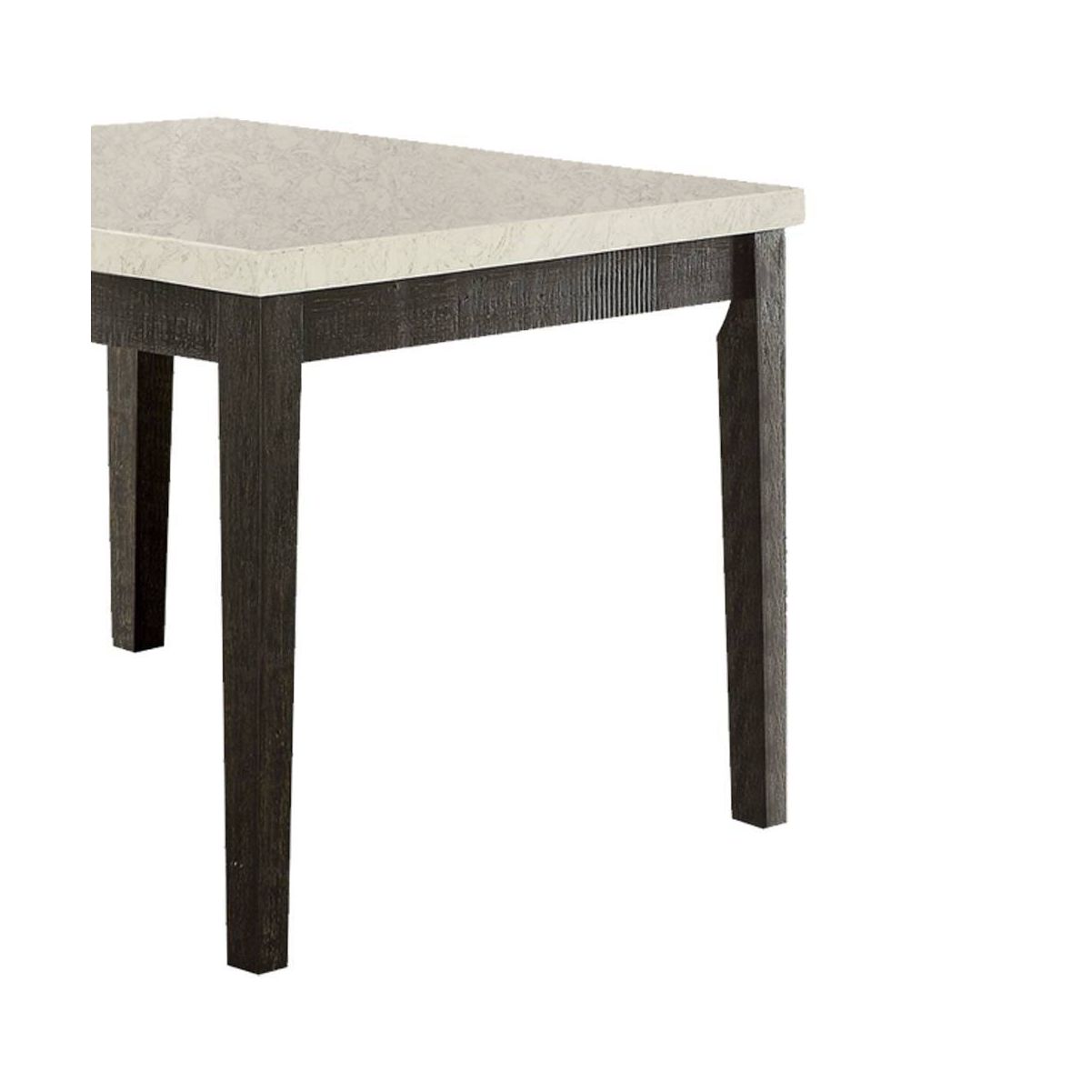 54" Nolan Accent Table White Marble/Salvage Dark Oak - Acme Furniture - thumbnail 4