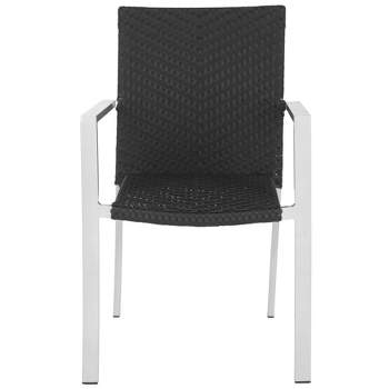 Cordova Stackable Arm Chair (Set of 2) - Black - Safavieh.
