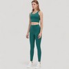 Anna-Kaci Active Women's Scoop Neck Longline Sports Bra with Wide Shoulder Straps and Deep V-Back Design - 3 of 4