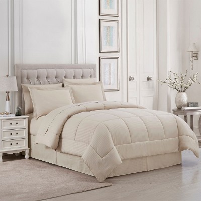 8 Piece Embossed Dobby Stripe Bed In A Bag All Season Complete Set by Sweet Home Collection®