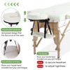 FDW Massage Bed 73 inch Long Height Adjustable Portable 2 Folding Massage Salon Table W/Sheet Cradle Bolsters Hanger Facial Salon Tattoo Bed - 2 of 4