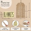 Talented Kitchen 24 Pack Wooden Hanging Tags, 4.33x2.5”, 70 Pre-printed Labels, String, Hanging Labels for Organizing - 2 of 4