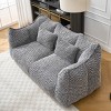 Soft Bean Bag Chair With High Resilience Foam Core,Bean Bag Chair For Adults,Square Recliner Sofa,2 Seater Sofa,Bean Bag Chair Sofa-Cuddlewood - 3 of 4