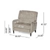 Oversized Textured Upholstered Push Back Recliner Chair 4A - ModernLuxe - image 3 of 4