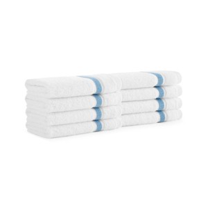Aston & Arden Aegean Eco-Friendly Washcloths (8 Pack), 13x13, Recycled Cotton - 1 of 4