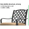 DOMETOUR 7-Piece Outdoor Patio Dining Set, Metal Table & Swivel Chairs with Removable Beige Cushions for Garden or Yard - 2 of 4