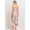Hello Miz Women's Floral V Neck Sleeveless Spaghetti Strap Maternity Midi Dress - 3 of 4