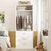 Aheaplus Freestanding 24" Closet System with 3 Wood Drawers - 3 of 4