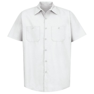 Red Kap Industrial Short Sleeve Work Shirt - White - M