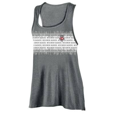 NCAA Wisconsin Badgers Women's Collegiate Victory Bi-Blend Alt Racerback Tank Top L