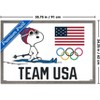 Trends International Team USA x Peanuts – Snoopy Cross-Country Skis Framed Wall Poster Prints - 3 of 4
