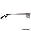 grinderPUNCH Small Slim 90's Popular Nineties Rectangular Sunglasses Clear Rimless Eyewear (Gold Frame - Brown) - 3 of 3