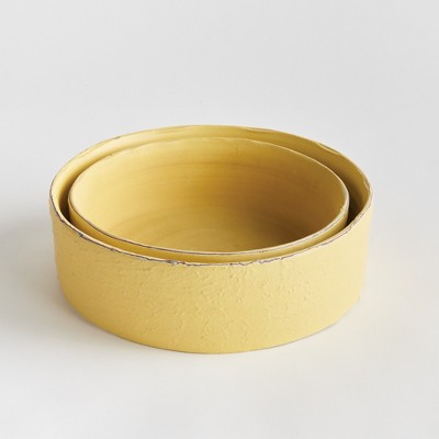 Buttercup Yellow Handcrafted Ceramic Decorative Bowl Set